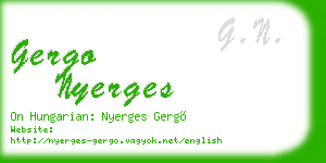 gergo nyerges business card